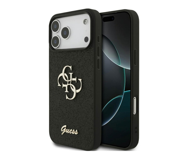 Guess Fixed Glitter Big 4G do iPhone 17 Pro czarny - 1365525 - zdjęcie